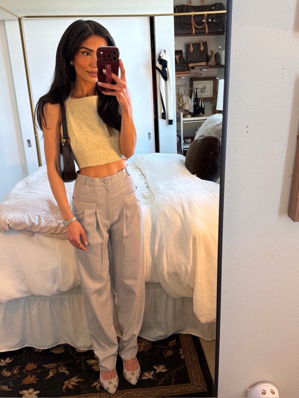Vintage Italian High Waist Tailored Trousers